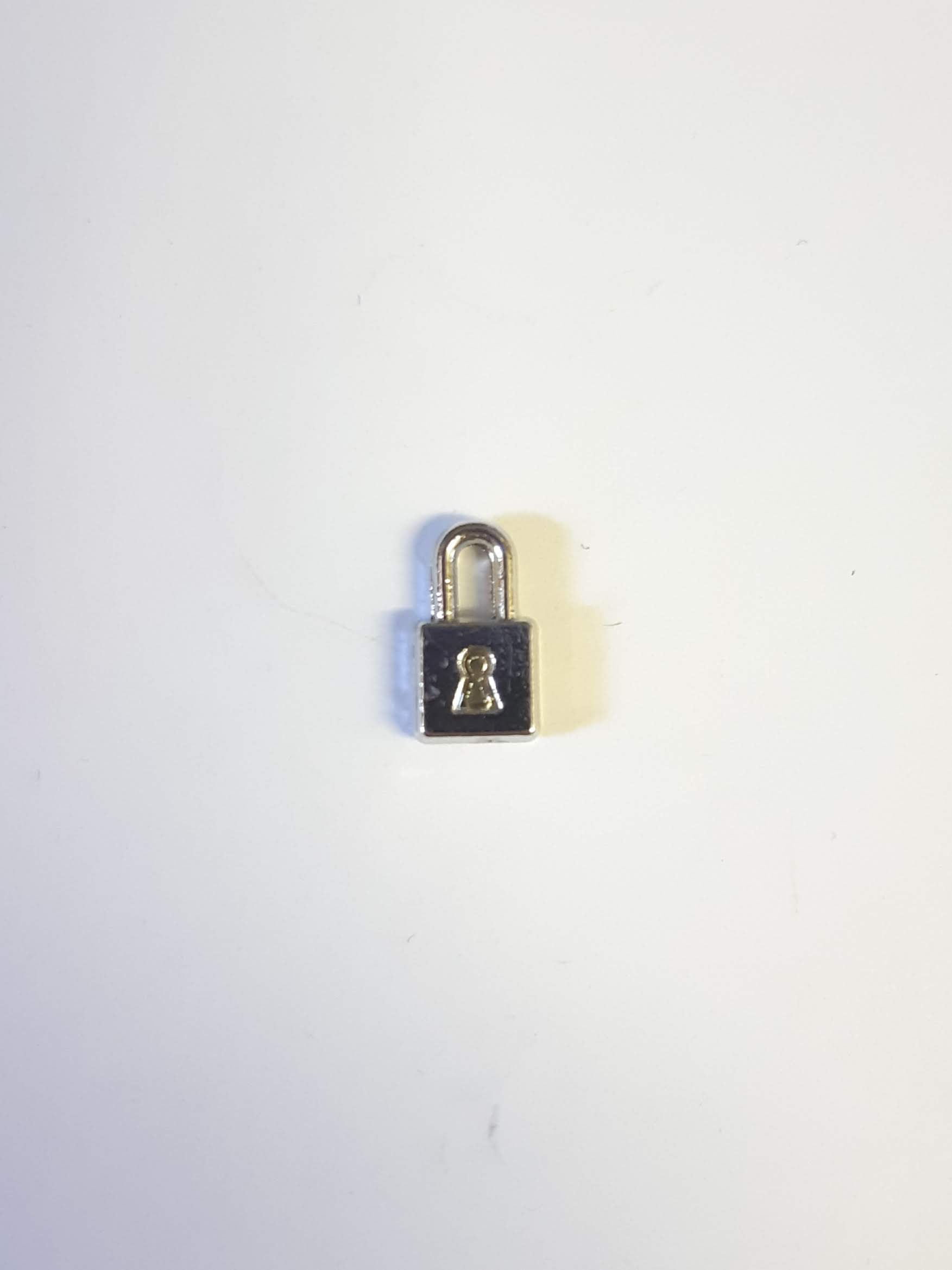Mini slotje zilverkleurig open - Bedels \u0026 meer